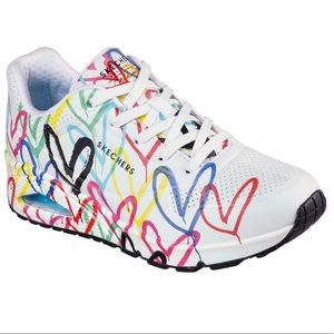 NEW! Sketchers x JGoldcrown Uno Spread the Love sneakers. Womens size 8.